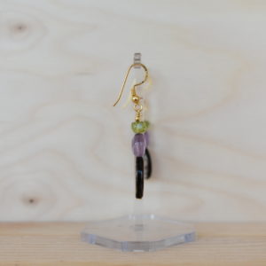 Ohrhänger Pauamuschel, Amethyst, Peridot